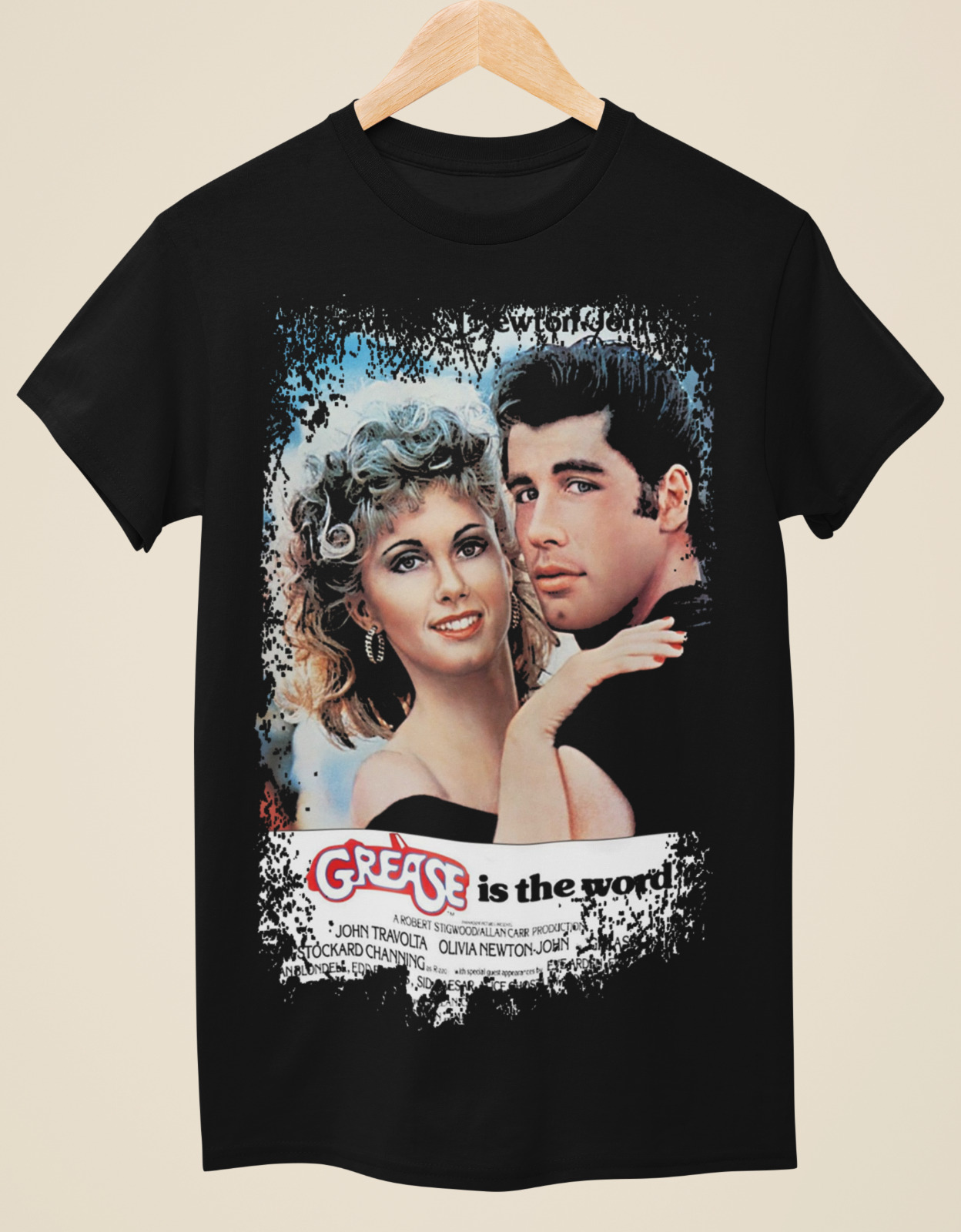 Poster Men Fashion - Graisse-T-shirt noir unisexe inspiré d'affiche de