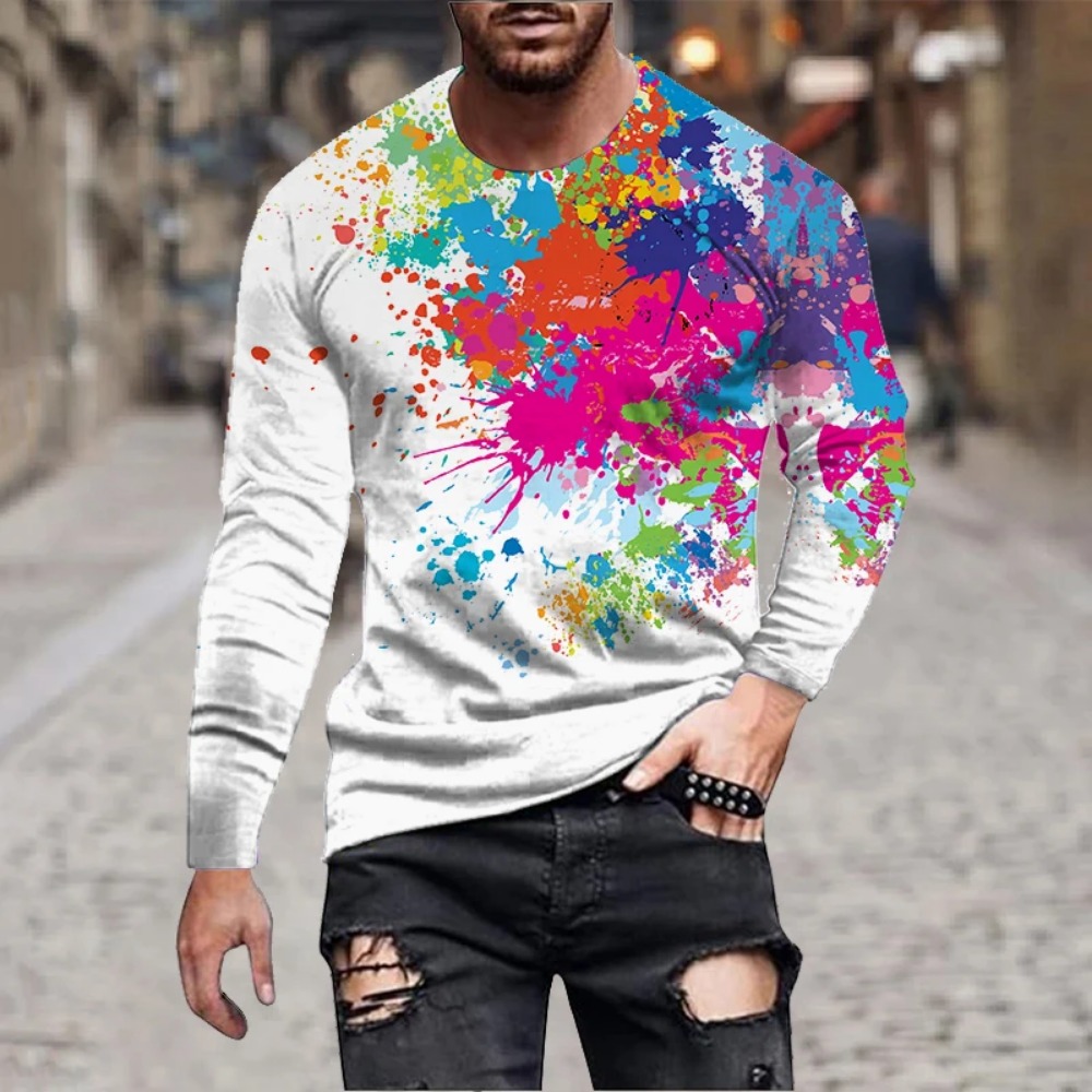 T-shirt à manches longues impr - Men'S Fashion T Shirts avis et prix
