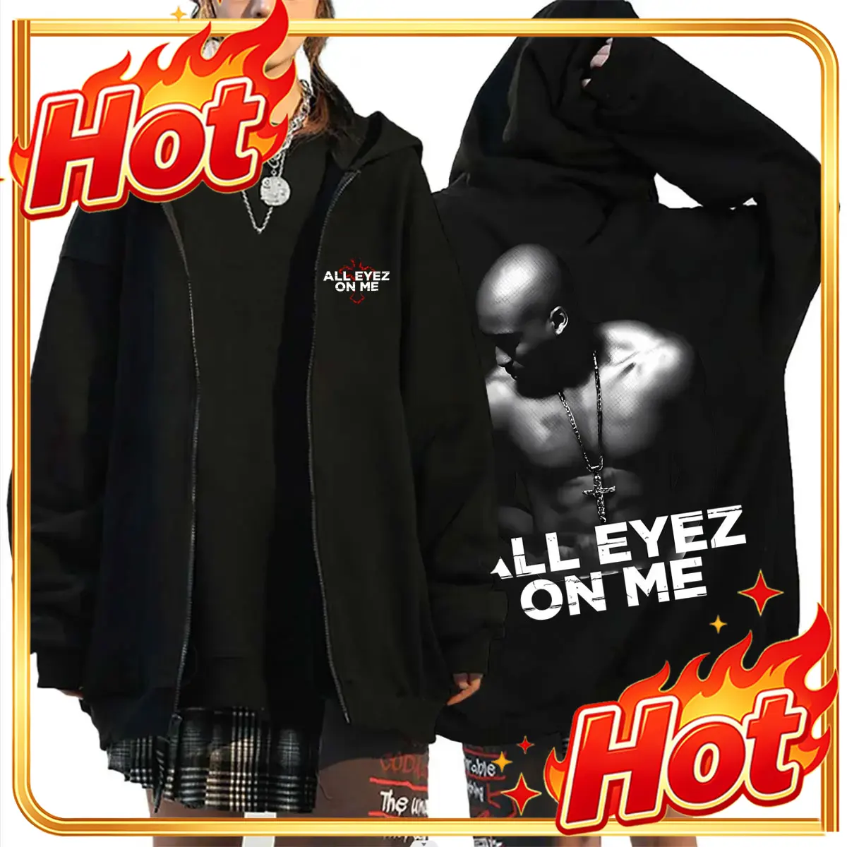 Sweat à capuche zippé avec mot - Mens Fashion Zip Up Hoodies avis et prix