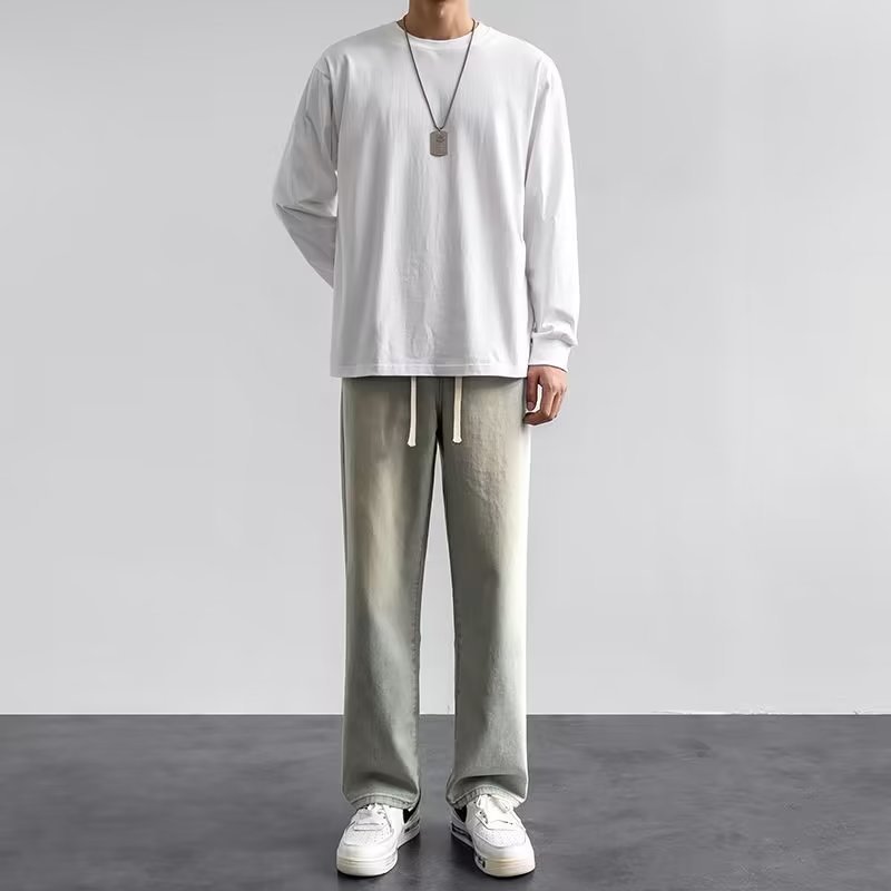 Jeans amples décontractés pour - Men'S Fashion Grey Jeans avis et prix
